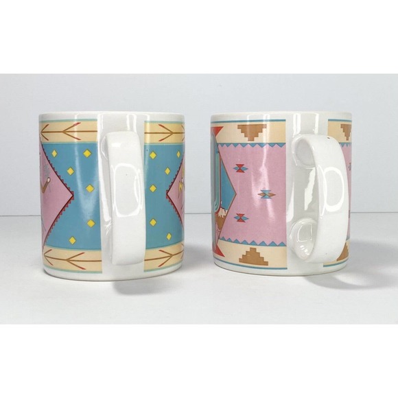 Pelzman Designs Vandor 2 VTG USA Southwest/Cactus Ceramic Mugs 3 3/4” 1988 Korea - Picture 2 of 5
